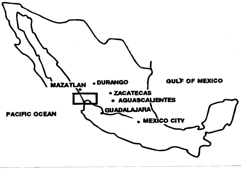 The Location in Mexico -- a map